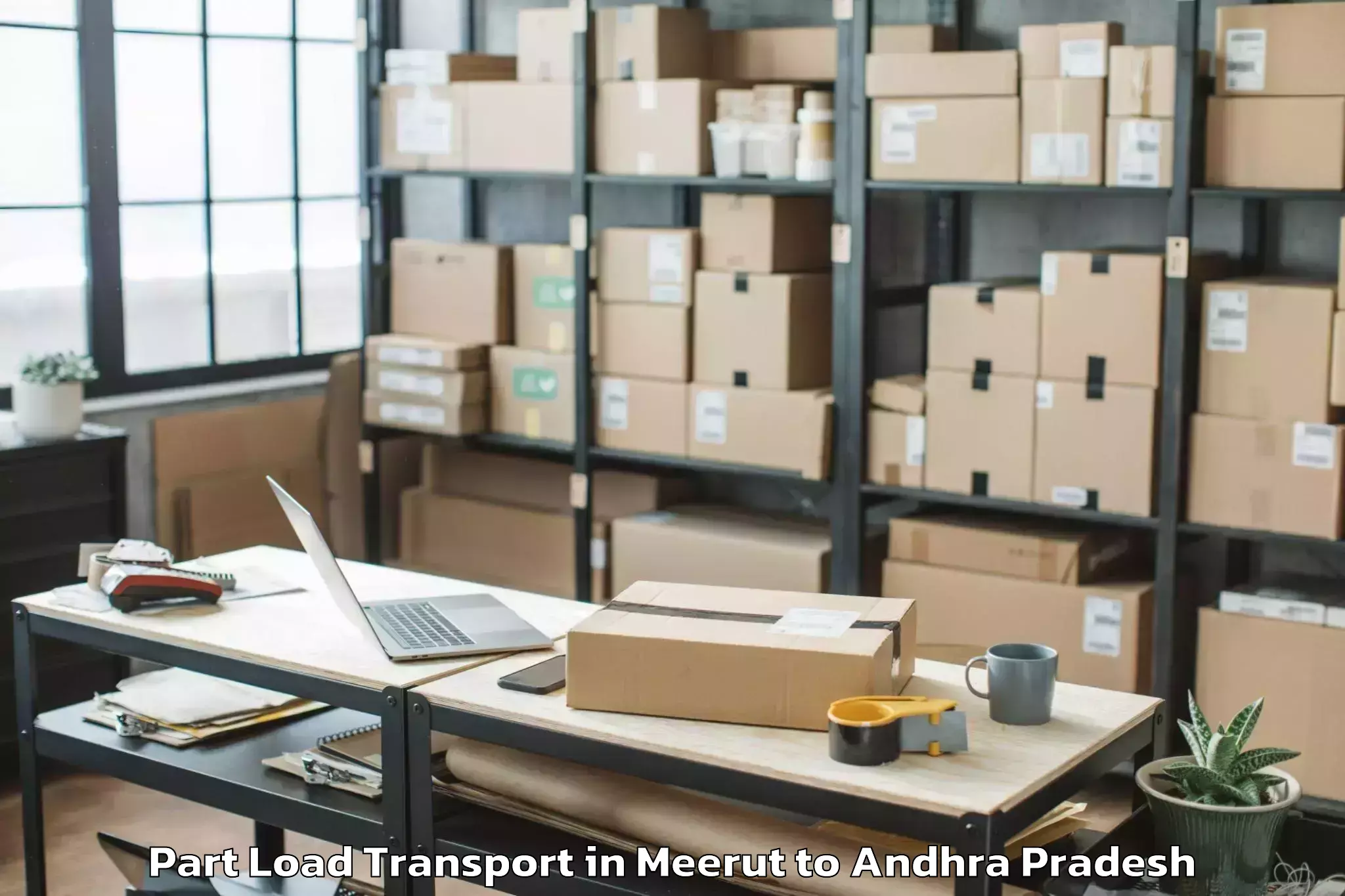 Book Meerut to Vizianagaram Part Load Transport Online